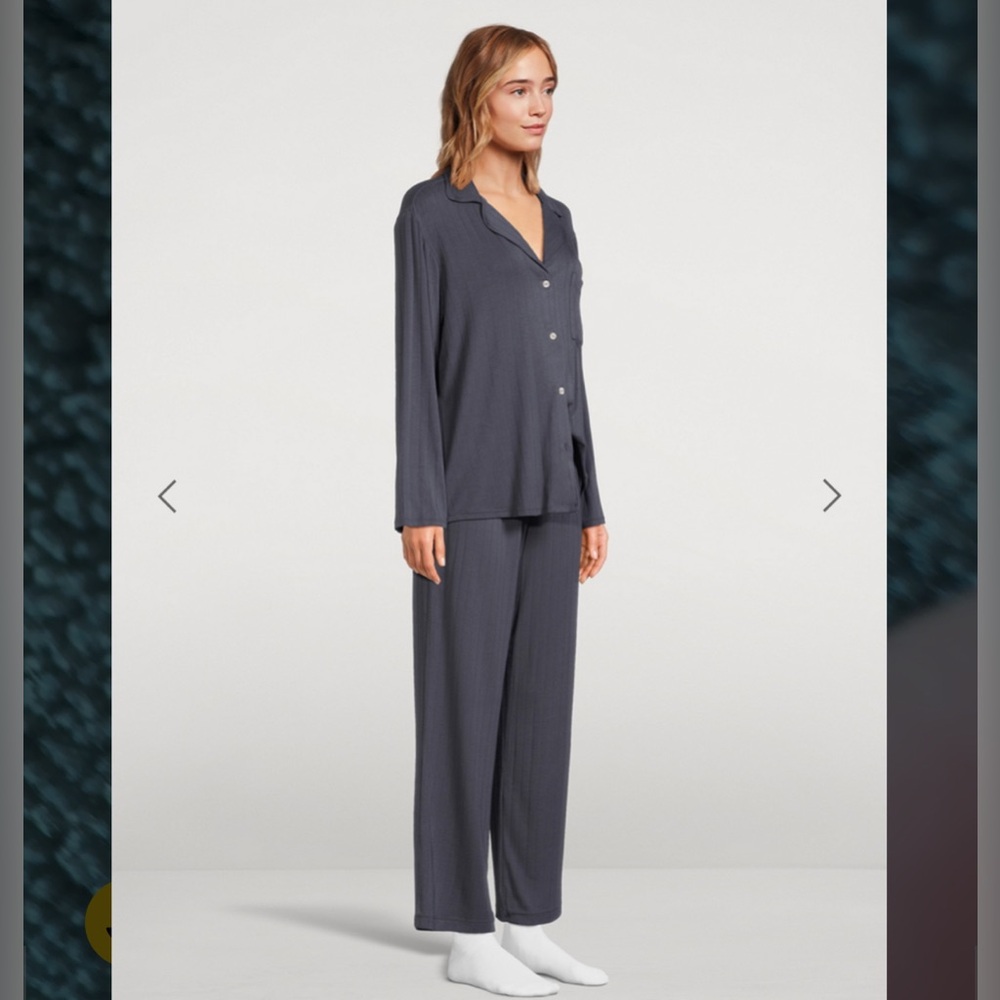EBERJEY
Gisele Rib Long Pajama Set (Graphite) - Picture 2 of 7